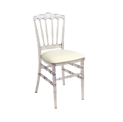 Galette de chaise blanche pour chaise Napoleon III