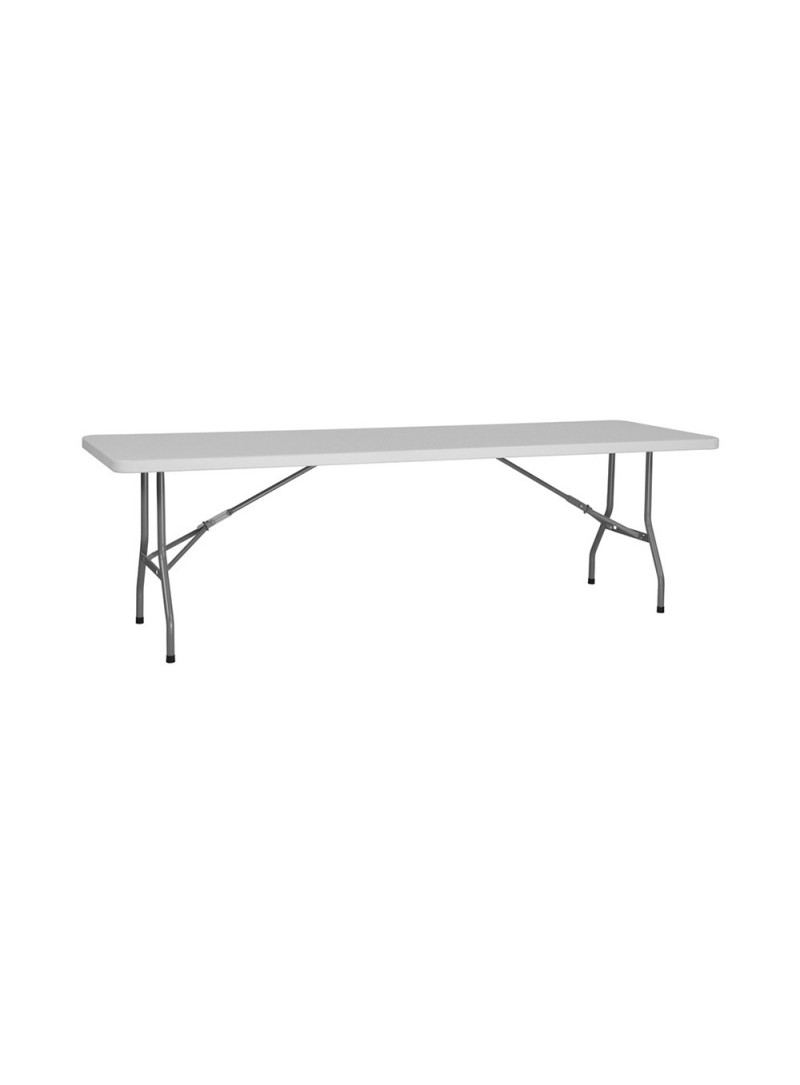 Table en Plastique Robuste, Table Pliante Transportable, 240 x 76