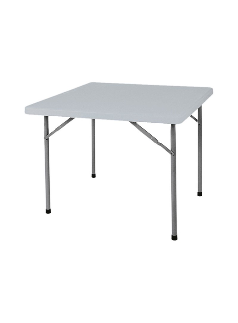 Table table pliante carrée en polyéthylène haute densité, 87X87 cm